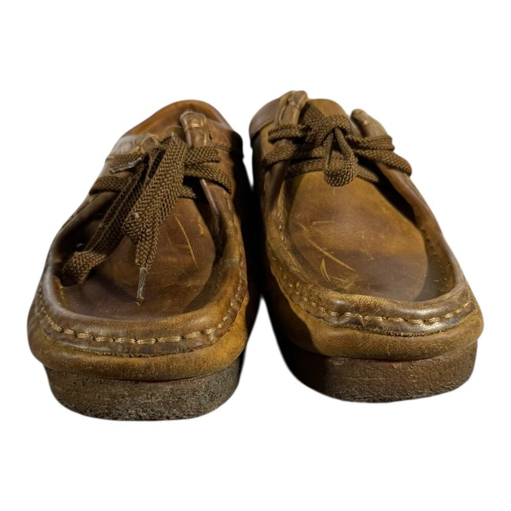 Clark’s Wallabee Moc Toe Leather Shoes Men’s 7 Brown Lace-Up Casual Comfort - Picture 2 of 8
